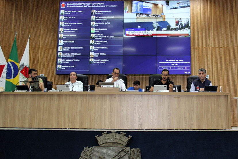 Câmara Municipal de Sete Lagoas realiza 11ª Reunião Ordinária com apreciação de mais de 130 proposições
