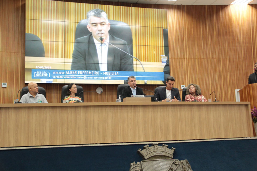 Câmara Municipal de Sete Lagoas homenageou profissionais da enfermagem em Sessão Solene