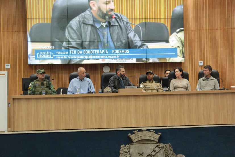Câmara de Sete Lagoas realiza Sessão Solene em homenagem a veteranos da Polícia Militar e do Corpo de Bombeiros