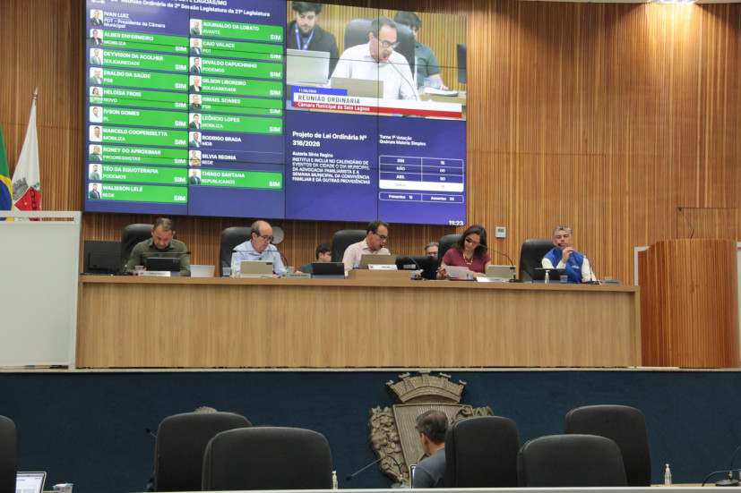 Câmara de Sete Lagoas aprecia vetos e aprova 220 proposições na 28ª Reunião Ordinária 