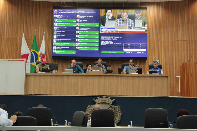 Câmara de Sete Lagoas realiza 39ª Reunião Ordinária com participação na Tribuna do Povo